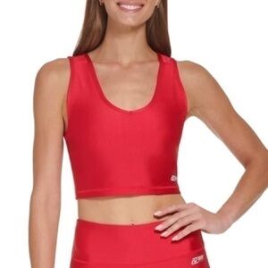 DKNY Red Sport Women's Performance Support Yoga Running Tank Bra